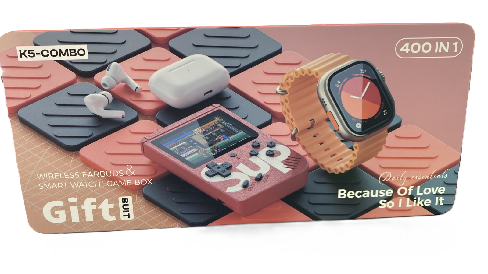 Combo smartwatch audifonos mini consola